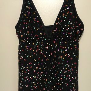 Women’s Trimshaper Black Dot Swimsuit Size 14 New